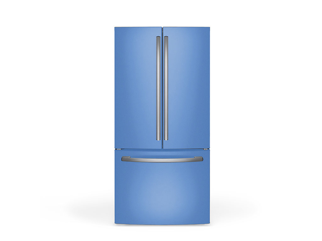 Rwraps Gloss Metallic Sky Blue DIY Built-In Refrigerator Wraps