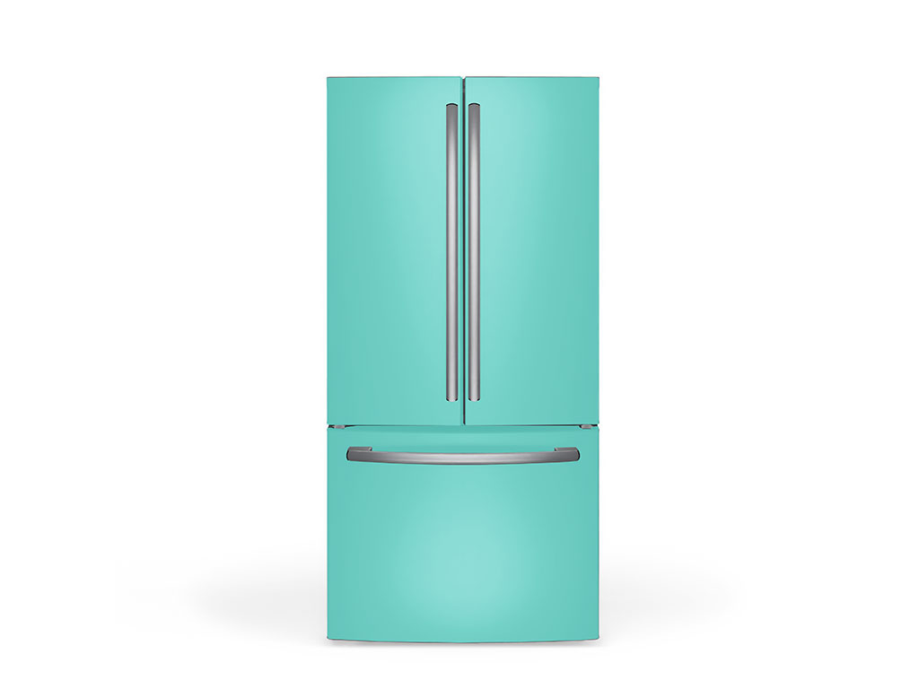 Rwraps Gloss Turquoise Blue DIY Built-In Refrigerator Wraps