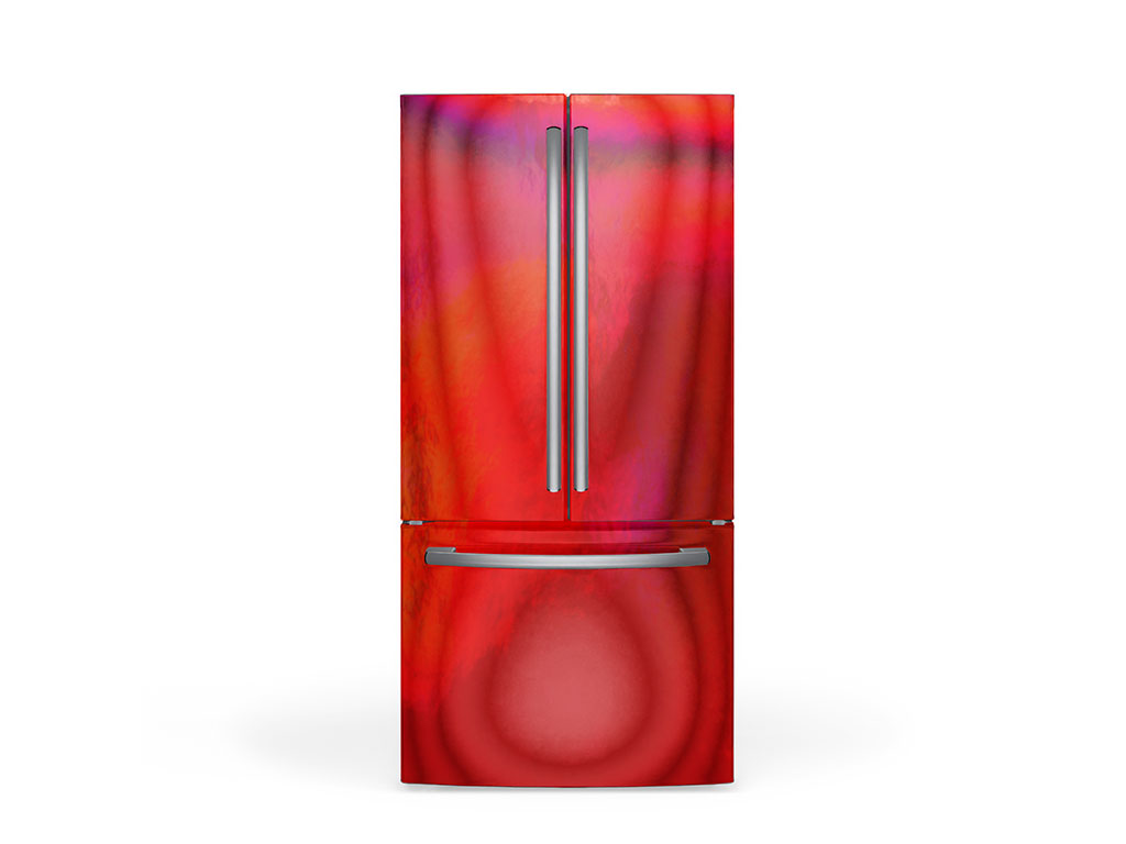 Rwraps Holographic Chrome Red Neochrome DIY Built-In Refrigerator Wraps