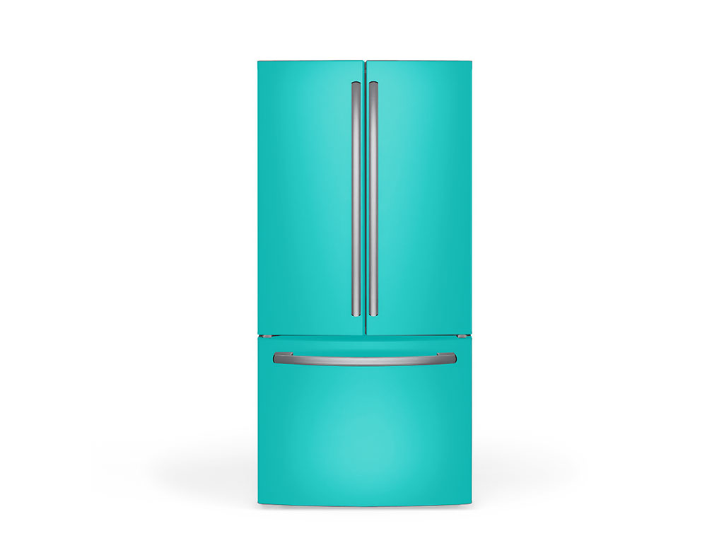 Rwraps Hyper Gloss Turquoise DIY Built-In Refrigerator Wraps