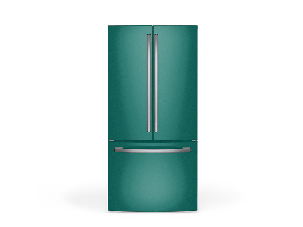 Rwraps Satin Metallic Emerald Green DIY Built-In Refrigerator Wraps