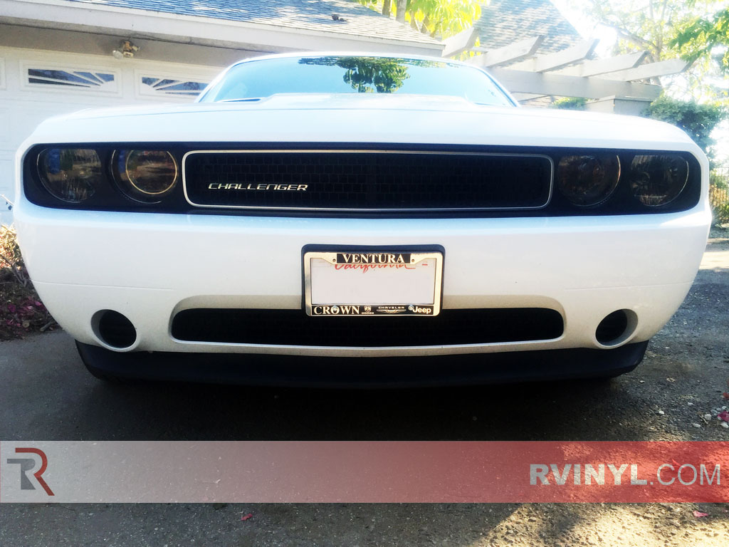 Blackout Smoke Rvinyl Rtint Headlight Tint Covers for Dodge Challenger 2008-2014 
