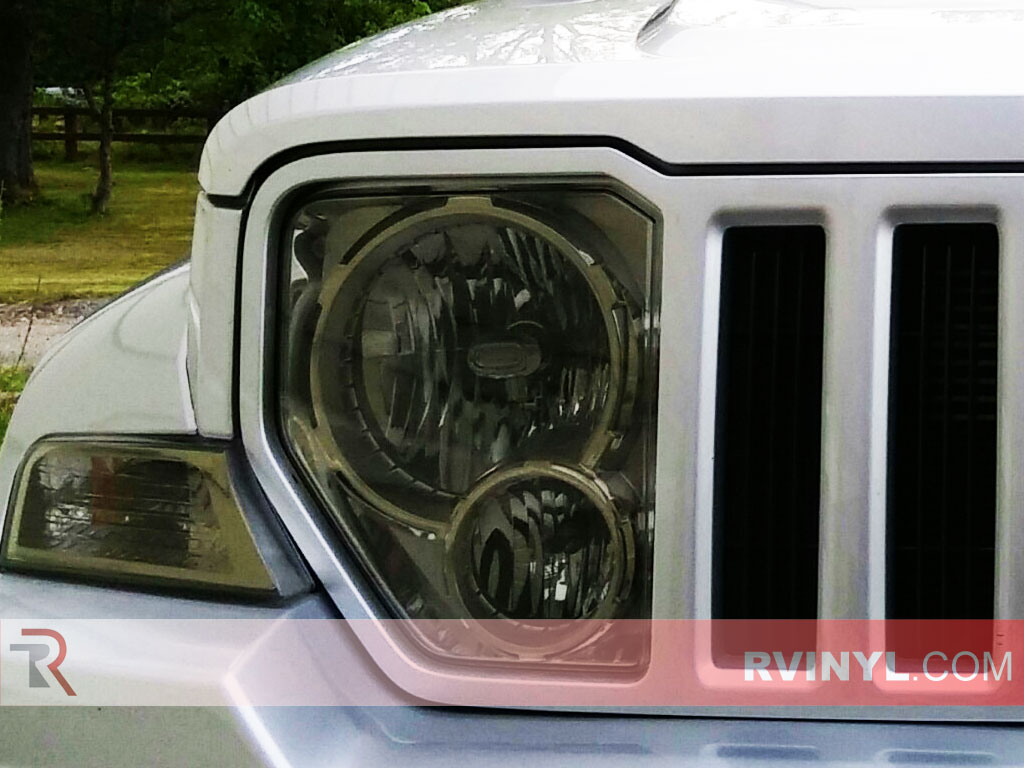 Jeep Liberty 2008-2012 Headlight Tint - Smoke