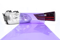 Purple Smoke Tint Car Light Wraps