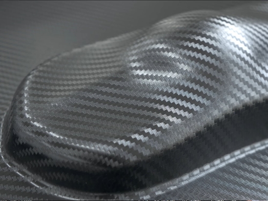 3D Black Carbon Fiber car wrap 