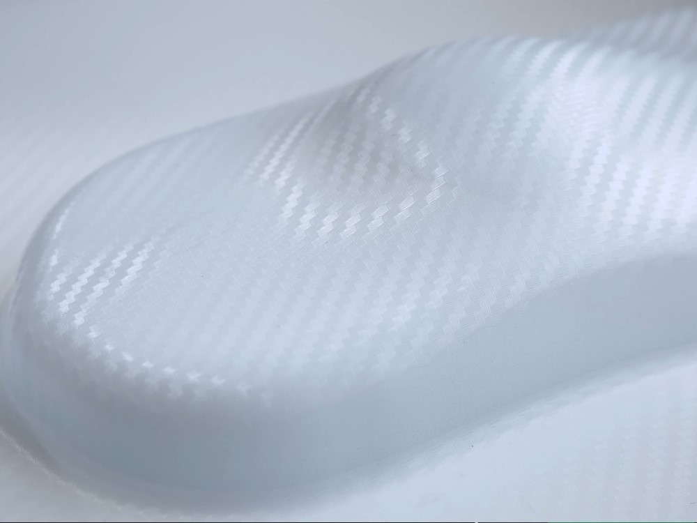 3D White Carbon Fiber Car Wrap