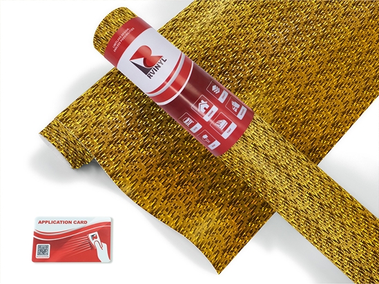 Rwraps 3D Carbon Fiber Gold (Digital) Fridge Wrap Color Film