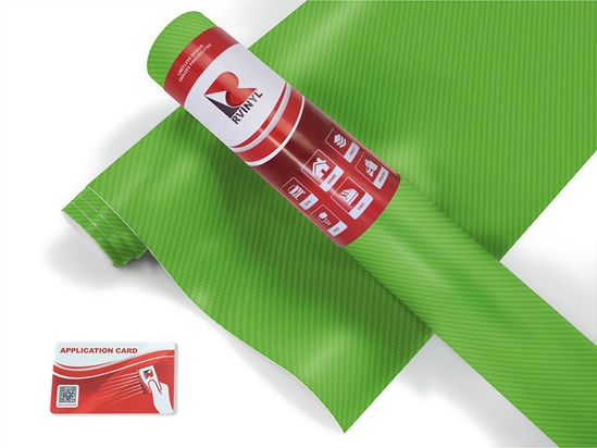 Rwraps 3D Carbon Fiber Green RV Wrap Color Film