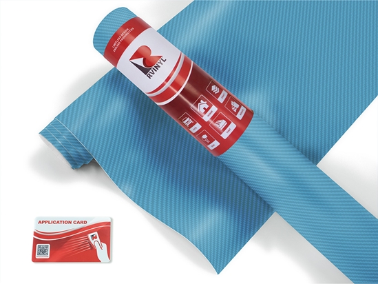 Rwraps 3D Carbon Fiber Blue (Sky) Jet Ski Wrap Color Film