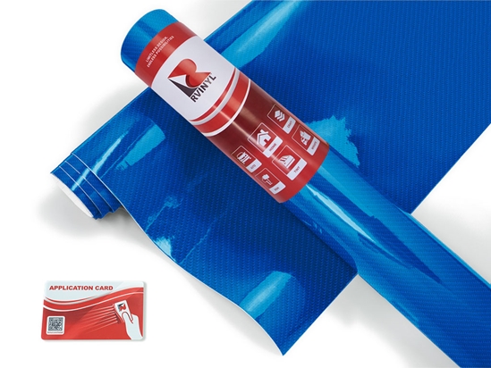 Rwraps 5D Carbon Fiber Epoxy Blue Jet Ski Wrap Color Film
