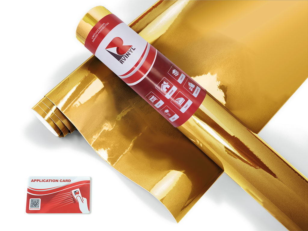 Rwraps Chrome Gold Van Wrap Color Film