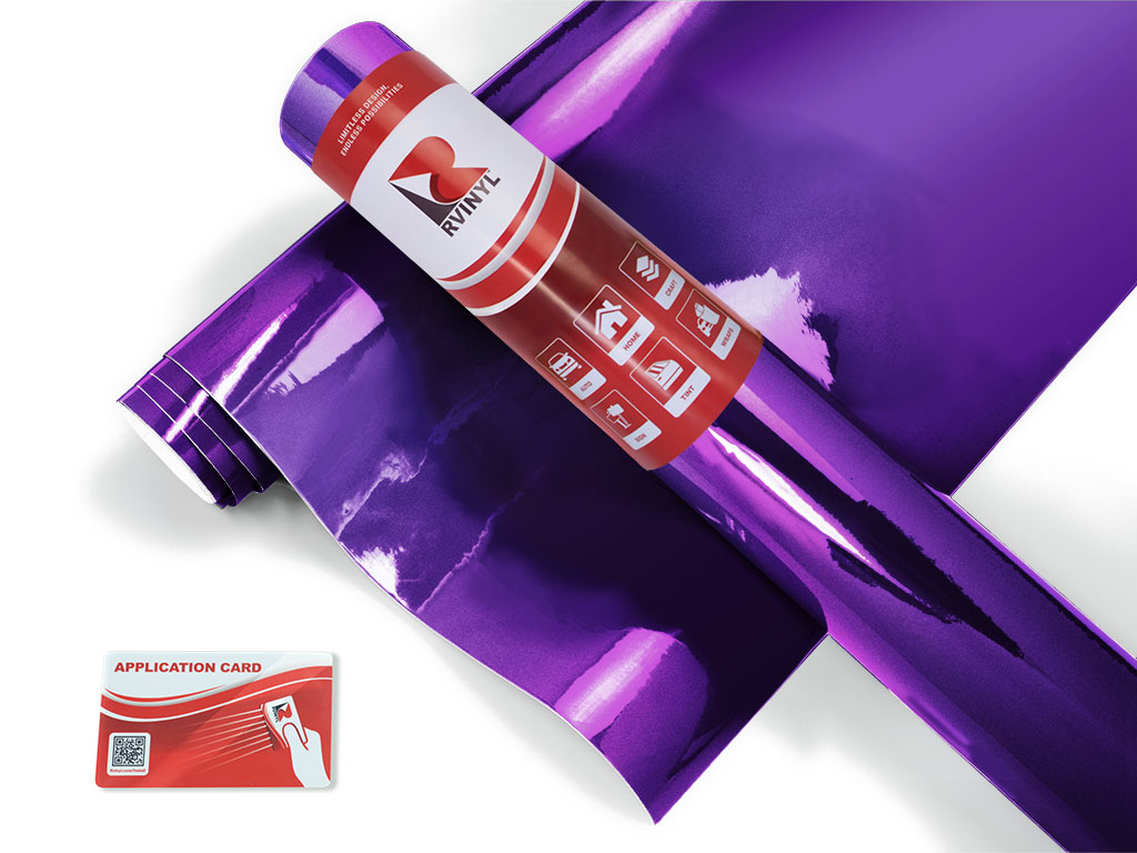 Rwraps Chrome Purple Fridge Wrap Color Film