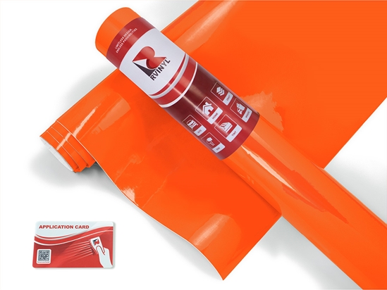 Rwraps Gloss Orange (Fire) Snowmobile Wrap Color Film