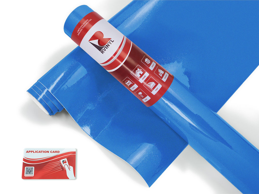 Rwraps Gloss Metallic Bright Blue Jet Ski Wrap Color Film