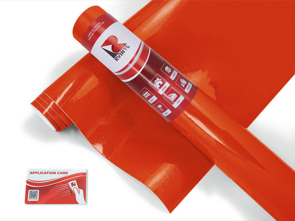 Rwraps Gloss Metallic Fire Red RV Wrap Color Film