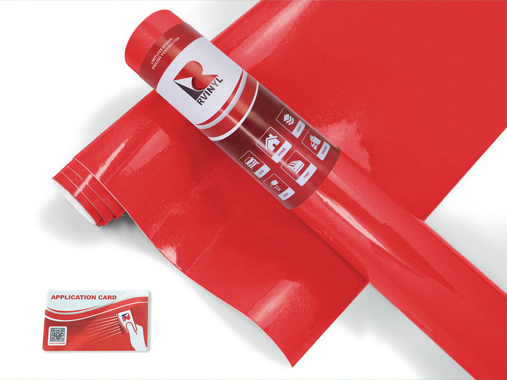 Rwraps Gloss Metallic Red Fridge Wrap Color Film