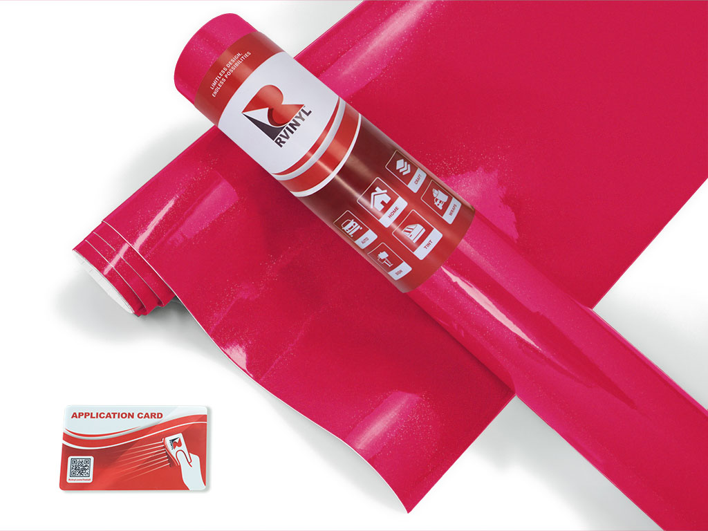 Rwraps Gloss Metallic Rose Red ATV Wrap Color Film