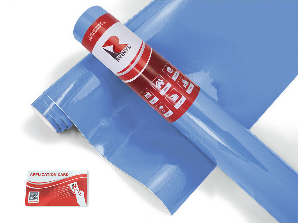 Rwraps Gloss Metallic Sky Blue Jet Ski Wrap Color Film