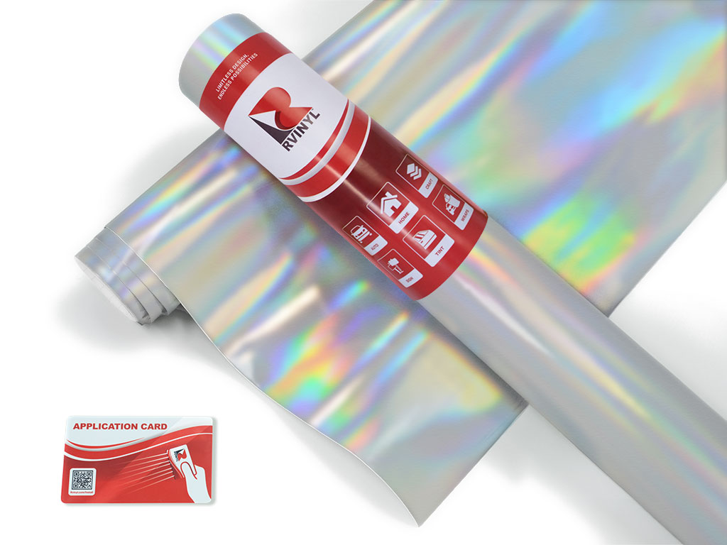Rwraps Holographic Chrome Silver Neochrome (Matte) Scooter Wrap Color Film