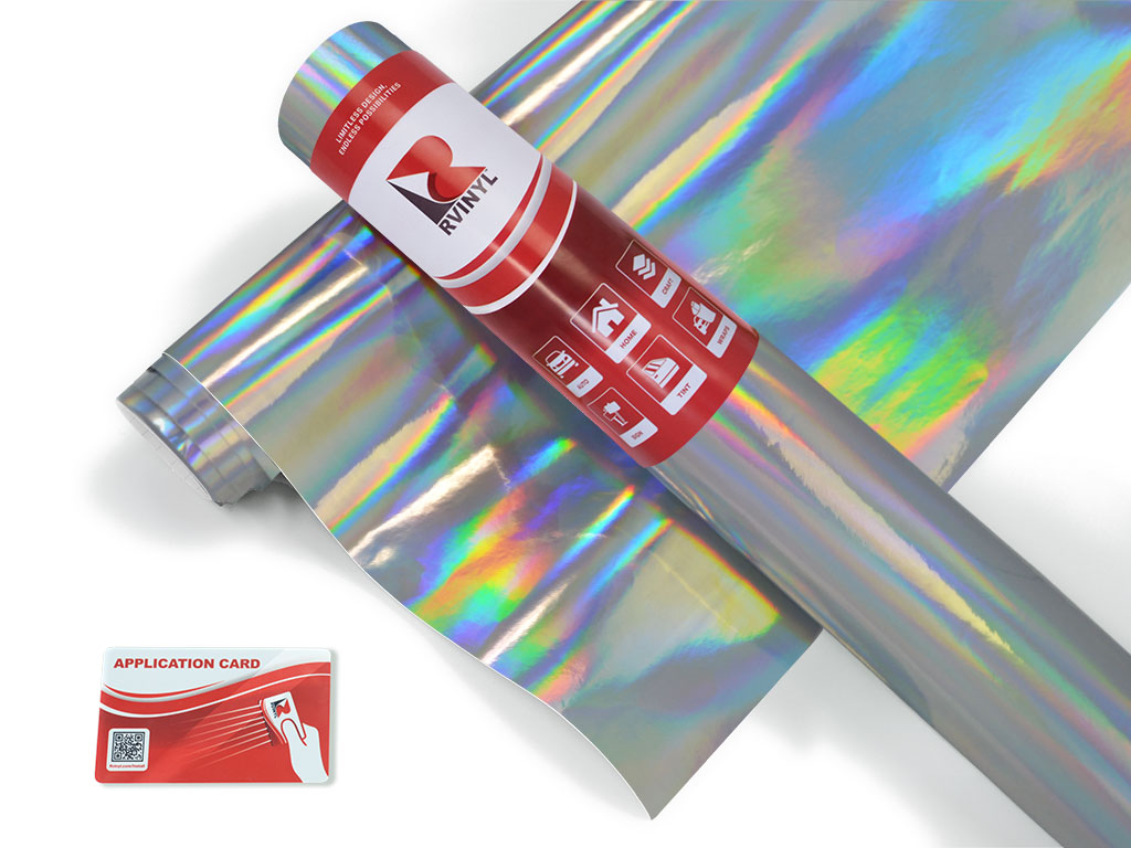 Rwraps™ Holographic Chrome Silver Neochrome Wheel Wrap Roll