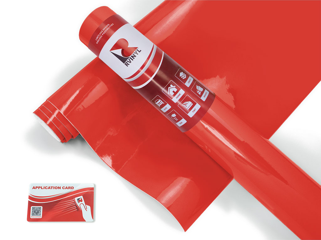 Rwraps Hyper Gloss Red Van Wrap Color Film