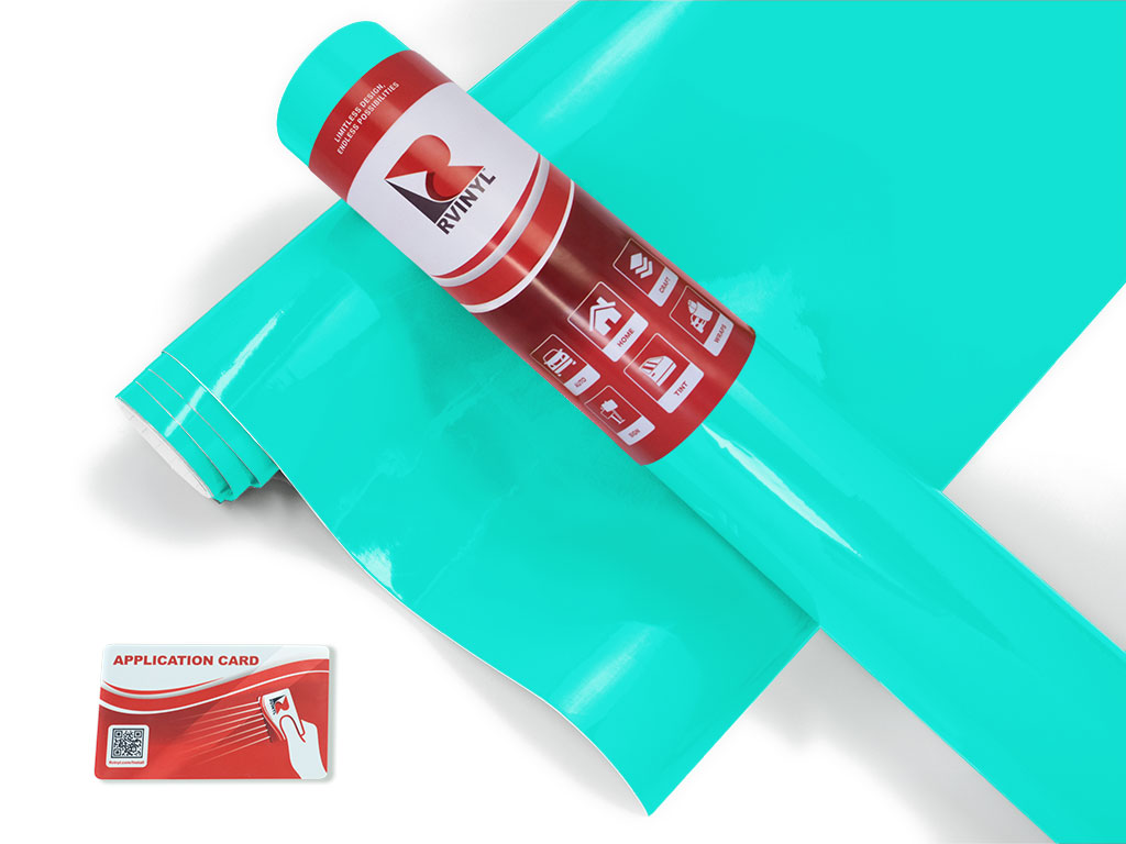 Rwraps Hyper Gloss Turquoise RV Wrap Color Film