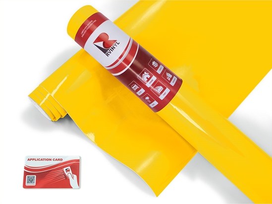 Rwraps Hyper Gloss Yellow Bicycle Wrap Color Film