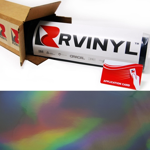 Rwraps™ Holographic Chrome Vinyl Wrap Film - Black Neochrome