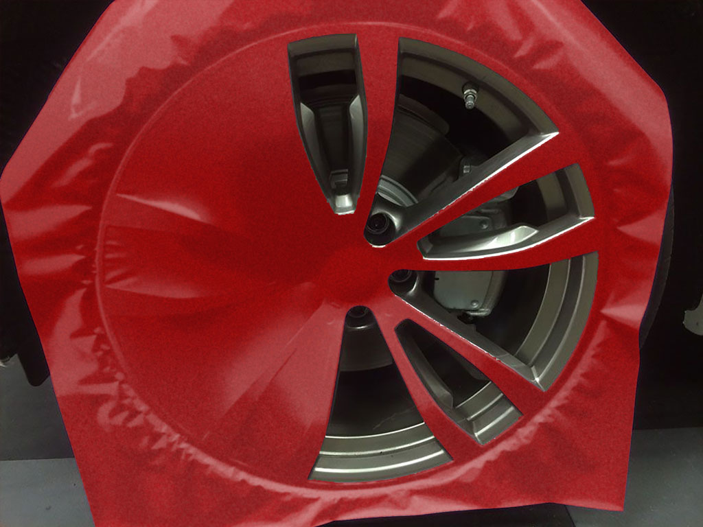 Rwraps™ Velvet Red Custom Wheel Installation Process
