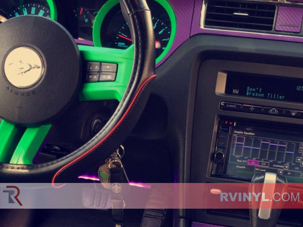 Mustang Dash Kit in 3D Purple Carbon Fiber Vinyl