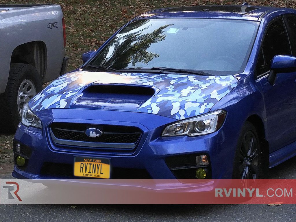 Subaru Blue Camouflage Hood Wraps