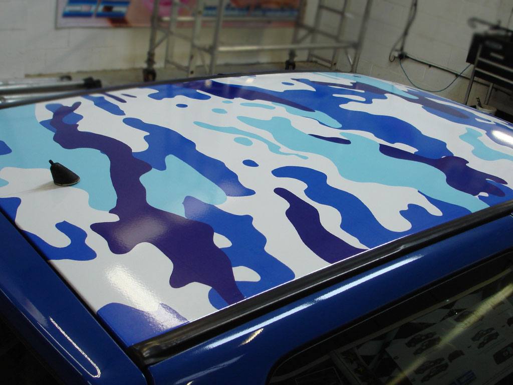 Rwraps™ Camouflage Vinyl Film Wrap - Blue Camo