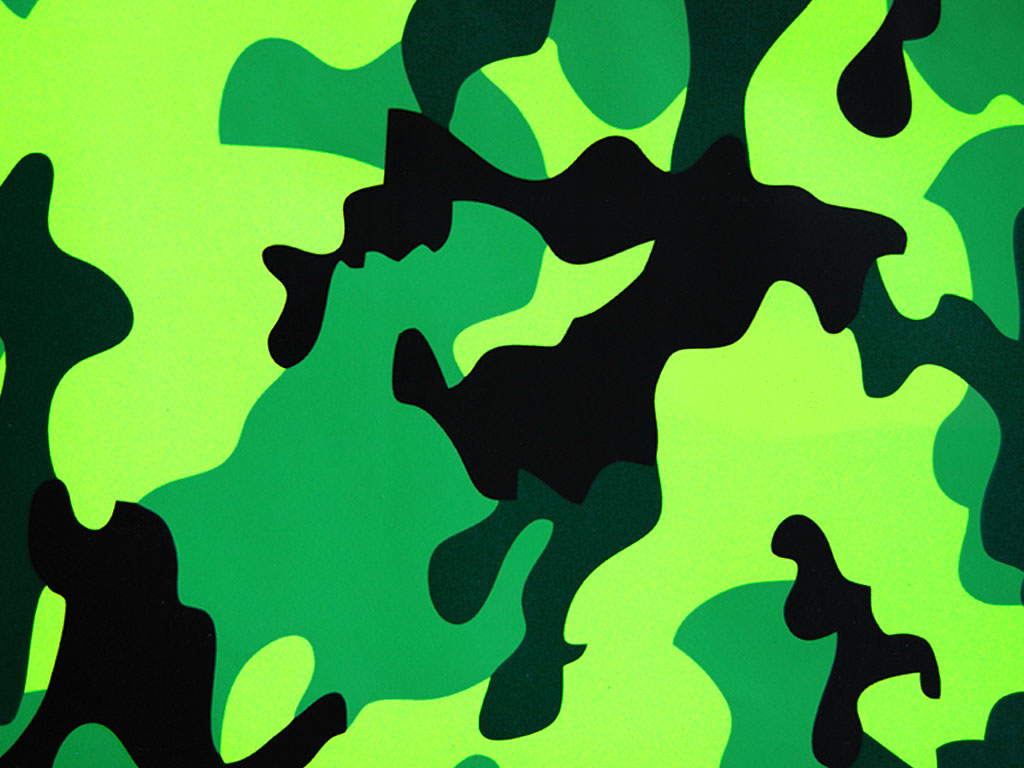 Neon Green Camouflage Vinyl Film Wrap