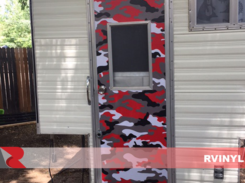 Rwraps™ Red Camouflage Architectural Wrap
