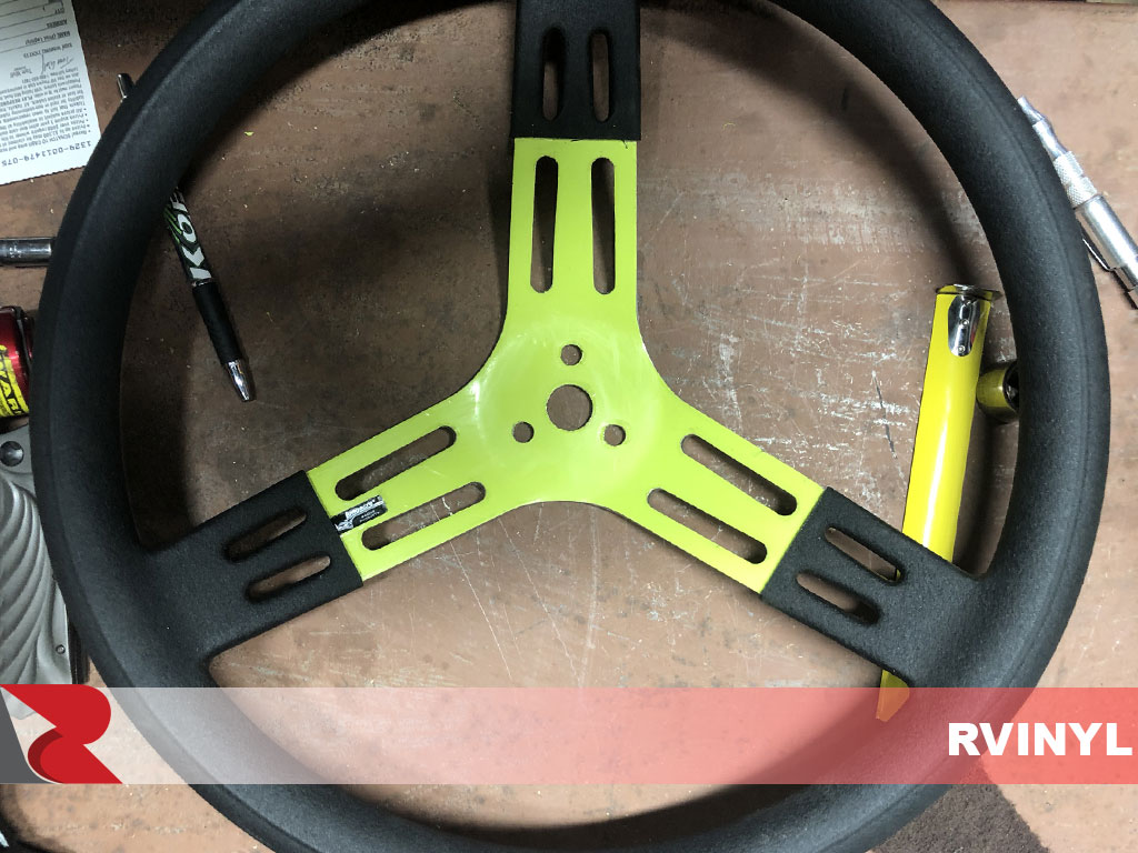 Rwraps™ Neon Green Vinyl Steering Wheel Wrap