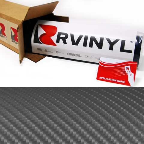 Rwraps™ 4D Carbon Fiber Vinyl Wrap Film - Gray
