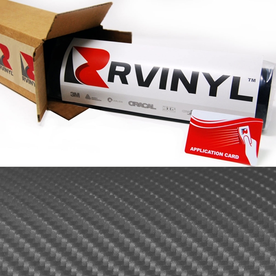 Gray 4D Carbon Fiber Vinyl Film Wrap