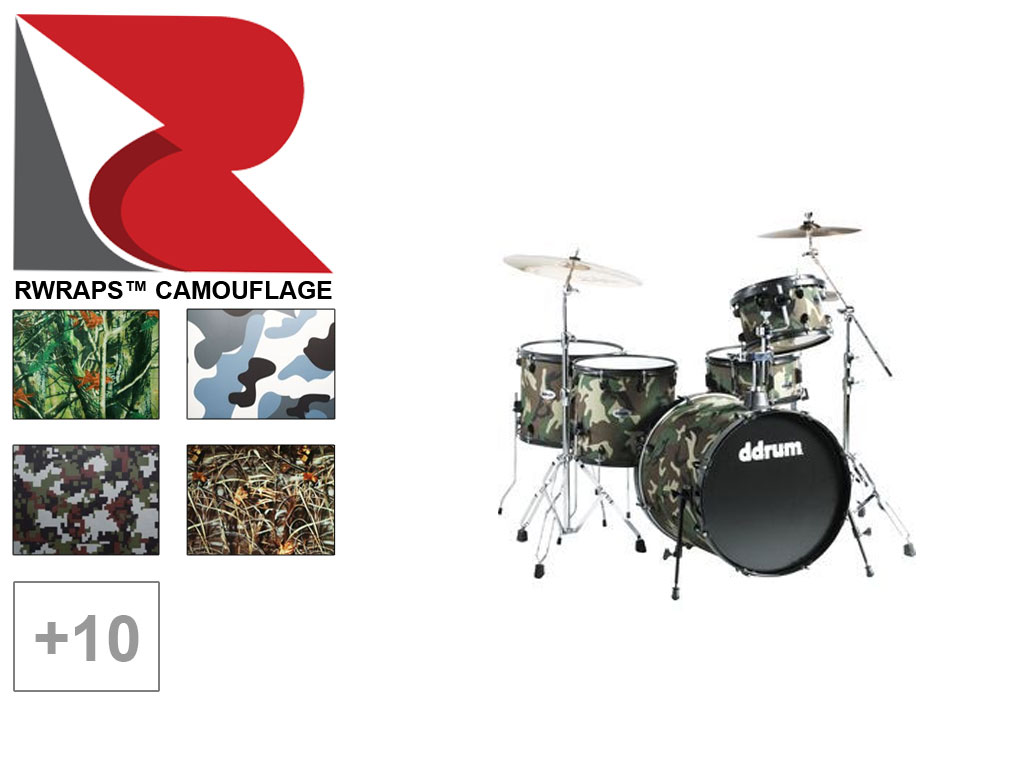 Rwraps™ Camouflage Drum Set Wrap