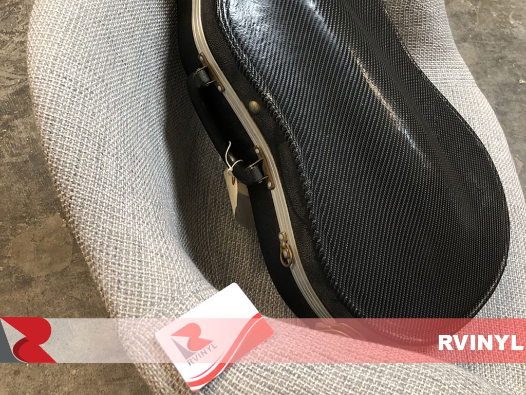 Rwraps™ Black Carbon Fiber Violin Case Wrap -Close-Up