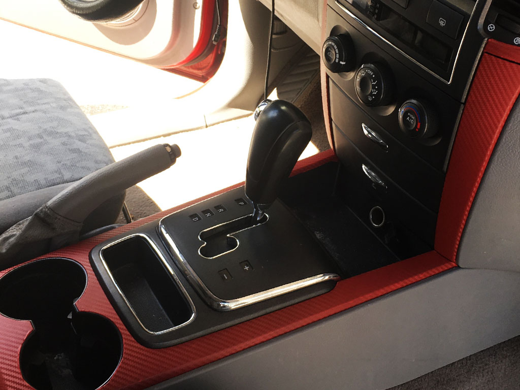 Rwraps 2008 Kia Sedona Shift Control With 3D Red Carbon Fiber Dash Wrap