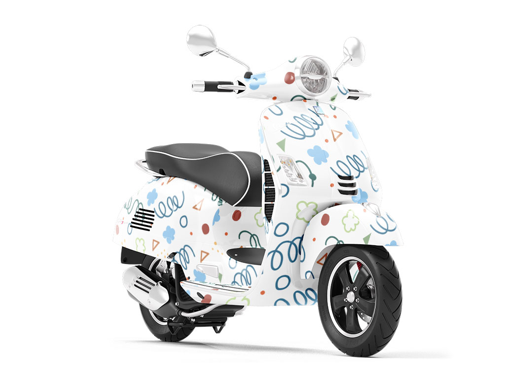 Anyway Anyhow Abstract Vespa Scooter Wrap Film
