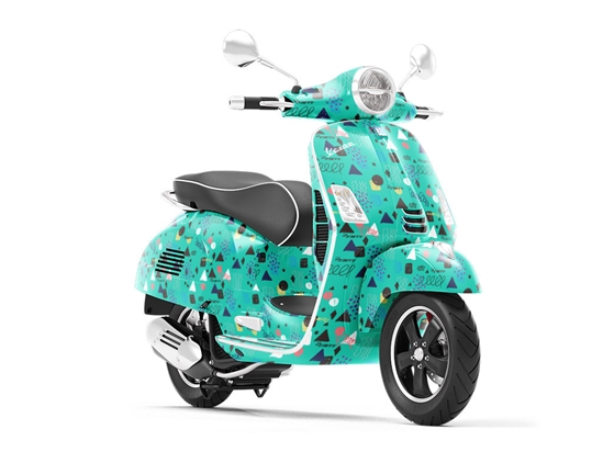 Aquarius Dawning Abstract Vespa Scooter Wrap Film