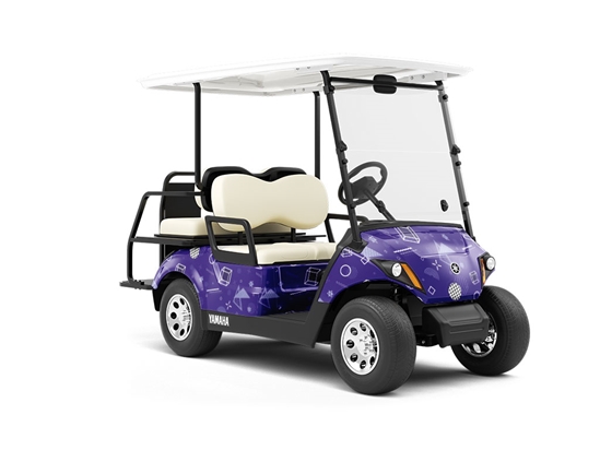 Back Again Abstract Wrapped Golf Cart