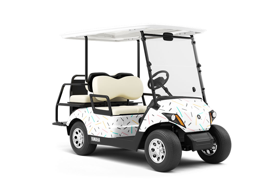 Blue Sprinkles Abstract Wrapped Golf Cart