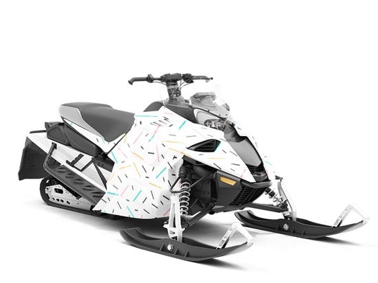 Blue Sprinkles Abstract Custom Wrapped Snowmobile