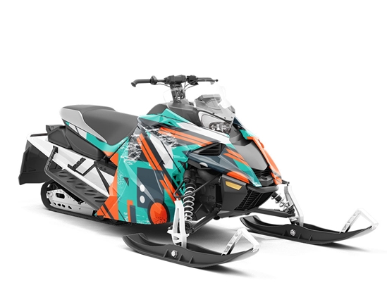 Oil Spill Abstract Custom Wrapped Snowmobile