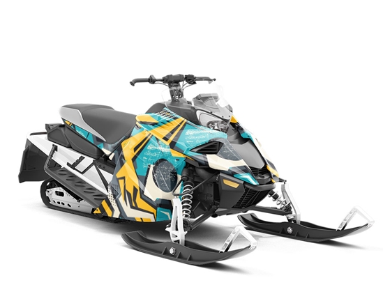 Over Again Abstract Custom Wrapped Snowmobile