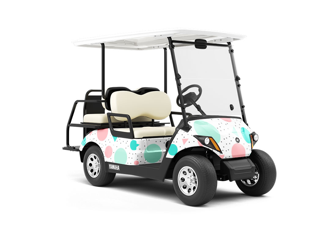 Sweet Dots Abstract Wrapped Golf Cart