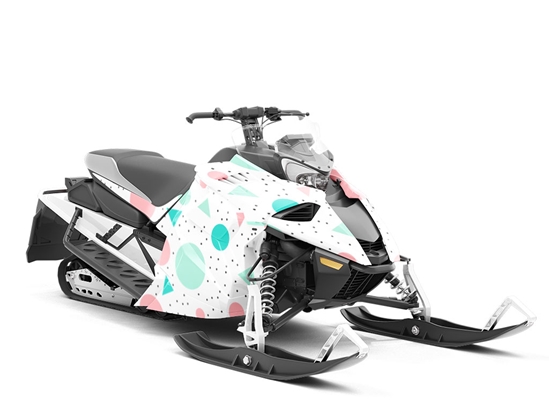 Sweet Dots Abstract Custom Wrapped Snowmobile