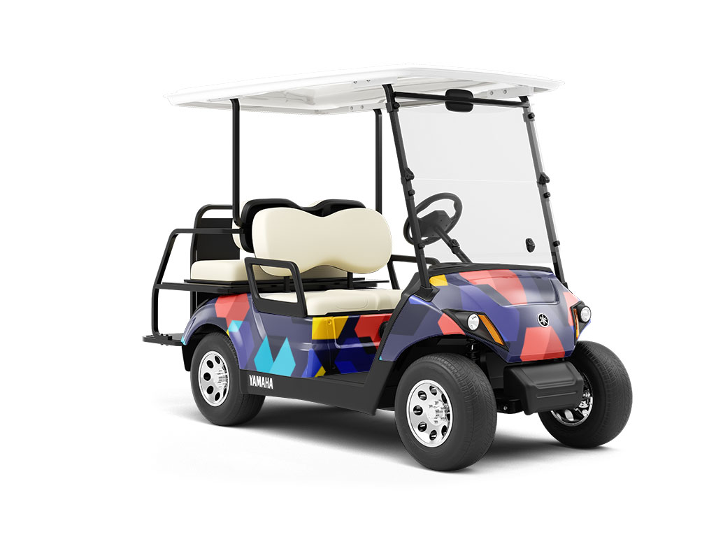 Work Over Abstract Wrapped Golf Cart